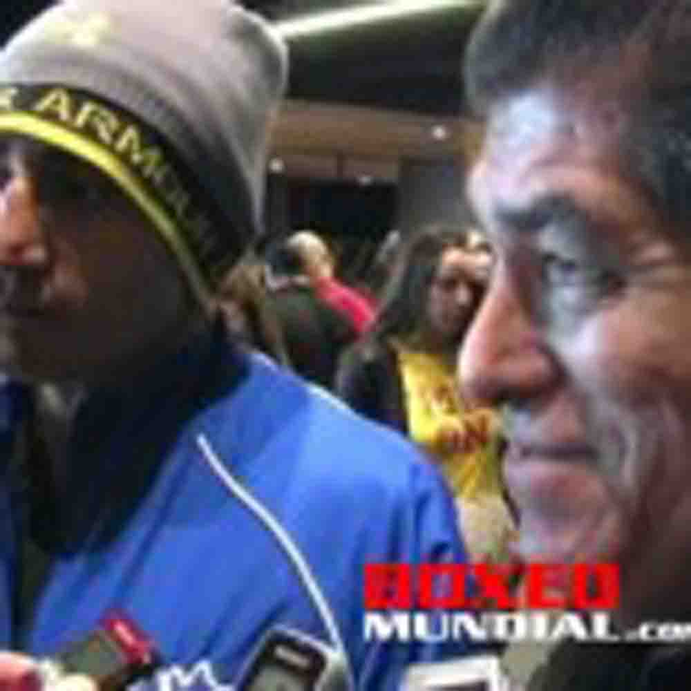 ERIC MORALES ANSWERS QUESTION ABOUT DRUG TEST AFTER WEIGH IN AT THE BARCLAY CENTER