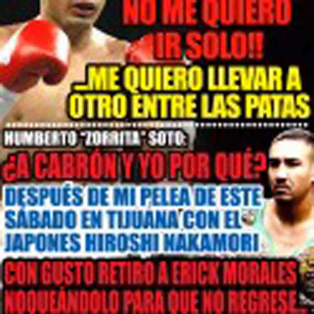 NO QUIERO RETIRARME SOLO: ERIK MORALES