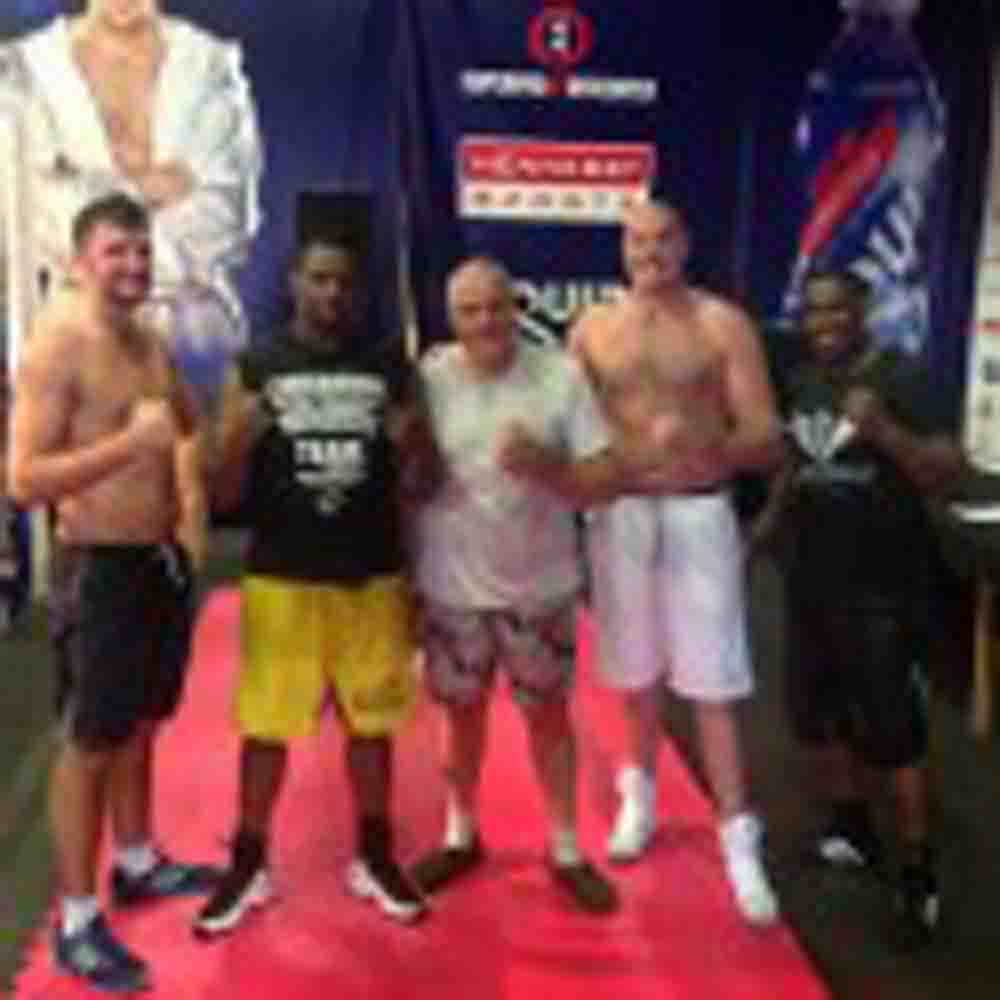 Michael Sprott and Dillian Whyte arrive in Belgium for sparring