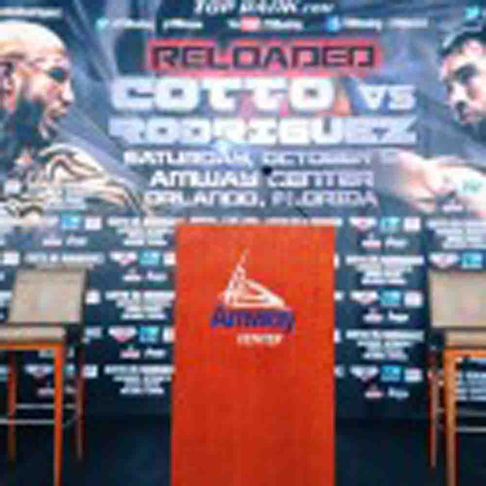 TOMORROW! Final Miguel Cotto – Delvin Rodriguez Orlando News Conf – 12:30 PM ET