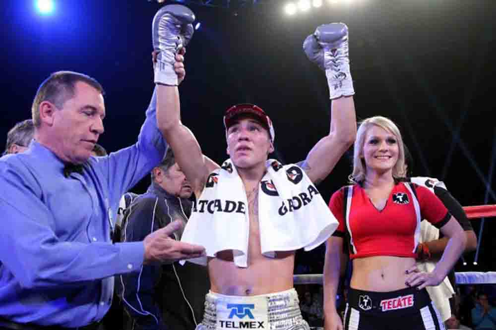 Nov. 9, 2013, Corpus Christi, Texas  ---   Featherweight sensation Oscar Valdez (pictured ) stops Jesus Lule Raya in the 5th round ,Saturday, November 9.  at the American Bank Center in Corpus Christi, Texas.  --- Photo Credit : Chris Farina - Top Rank (no other credit allowed) copyright 2013