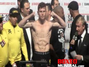 Video: Official Weigh-in: Saul “Canelo” Alvarez vs Alfredo “El Perro” Angulo