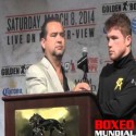 Video: Saul Canelo Alvarez speaks at post fight ptresser for Angulo fight vid1