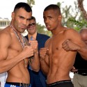 Weights from ‘Noche de Combates’ at Hialeah Park in Miami