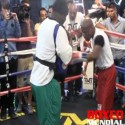 Video: Floyd hitting the pads with his uncle Roger during media day for fight with Maidana