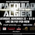 Under The Lights: Pacquiao-Algieri Premieres Saturday, Nov. 15 on HBO