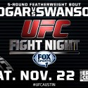 FRANKIE EDGAR MEETS CUB SWANSON WHEN THE UFC RETURNS TO AUSTIN’S FRANK ERWIN CENTER ON SATURDAY, NOV. 22