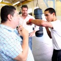 Relampagueante demostración boxística de Emmanuel ‘Manny’ Rodríguez en el entrenamiento público de hoy en Río Piedras rumbo a su cita titular en Cataño