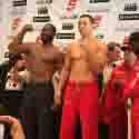 Official Weights from New York:  Wladimir Klitschko: 241.6 lbs vs Bryant Jennings: 226.8 lbs.