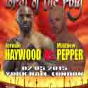 Haywood Set For Pepper Showdown On May 2nd