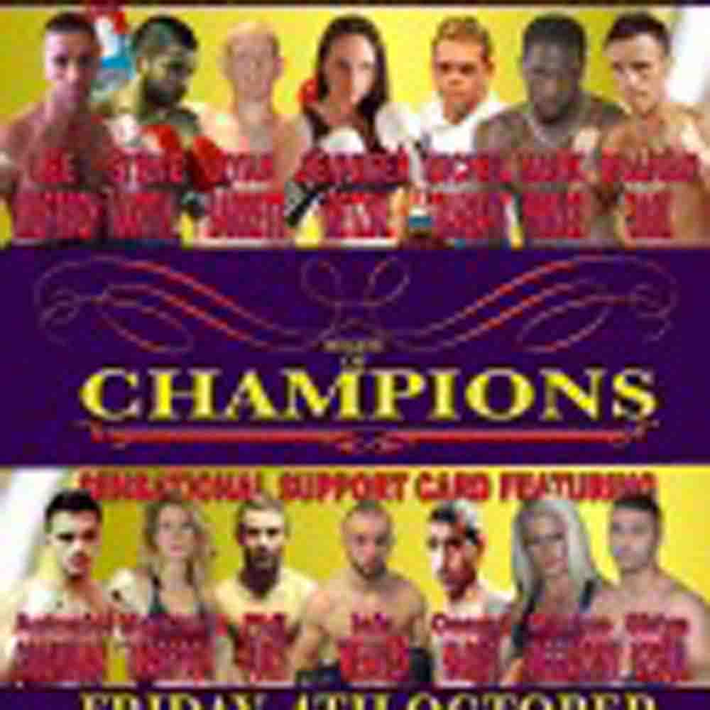 NIGHT OF CHAMPIONS – London, 4th Oct: 7 Champions, 4 Title Fights incl. 2 World Title Fights.